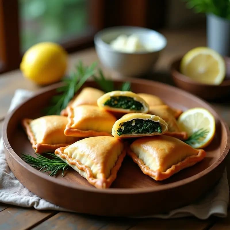 Spanakopita Griega de Espinacas y Tofu: Empanada en Hojas de Filo Sin Lactosa