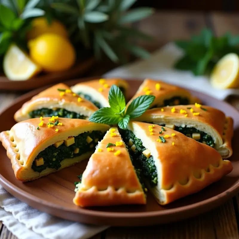 Spanakopita Griega con Masa Filo y Espinacas: Receta Vegana con Toque de Limón