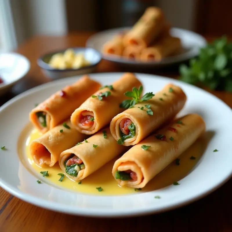 Papelitos de Spring Roll Rellenos de Queso Crema y Mermelada de Fresa: Receta Dulce para Freír