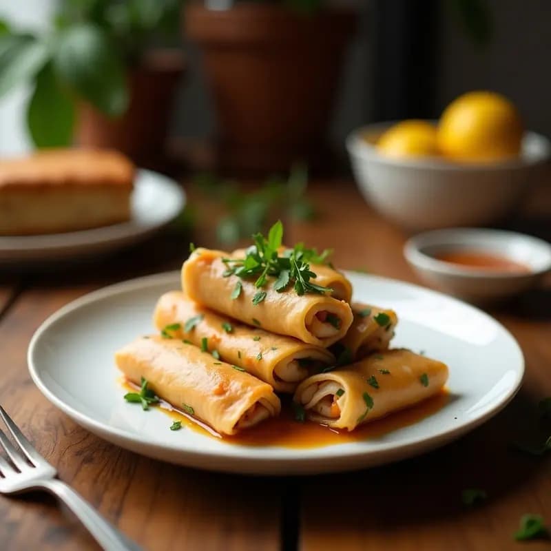 Spring Rolls Tailandeses de Camarón y Verduras: Crujientes en Airfryer