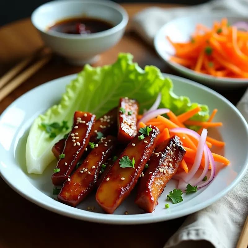 Ssamjang de Pollo con Lechuga y Zanahoria: Receta Coreana en Airfryer