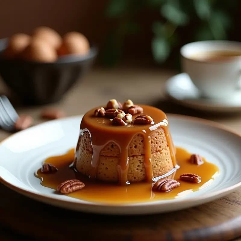 Sticky Toffee Pudding: Postre Británico Sin Azúcar con Dátiles