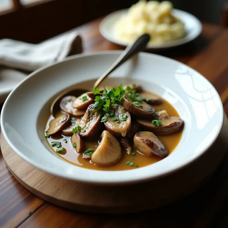Stroganoff Ruso de Ternera con Hongos y Crema Agria: Receta Clásica
