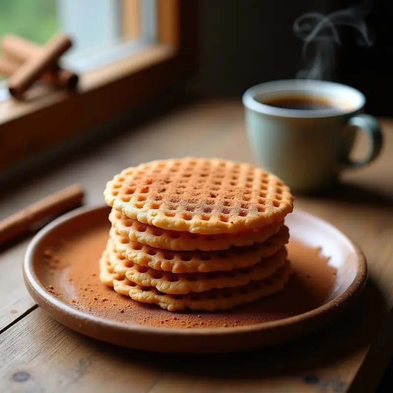 Stroopwafel de Avena y Canela: Postre Holandés Sin Azúcar y Crujiente