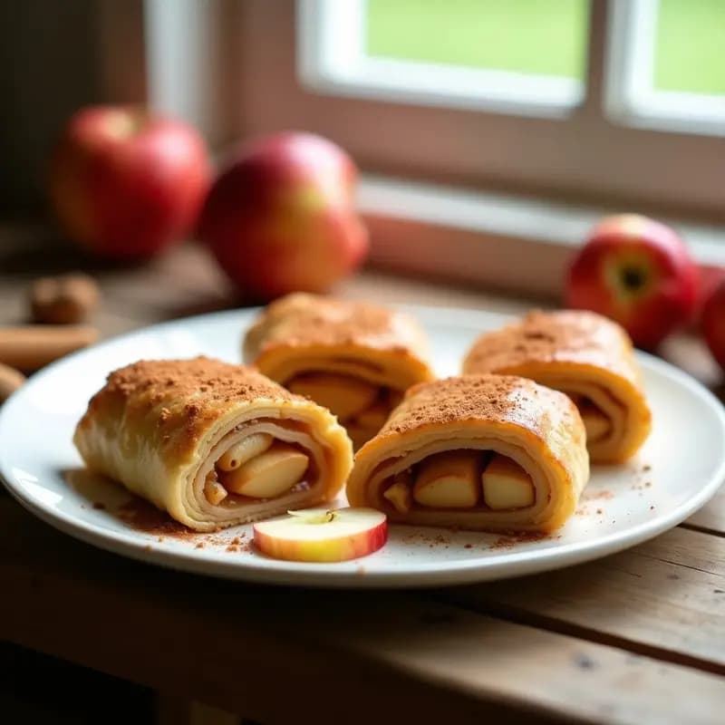 Strudel de Manzana y Canela: Postre austriaco crujiente y bajo en calorías