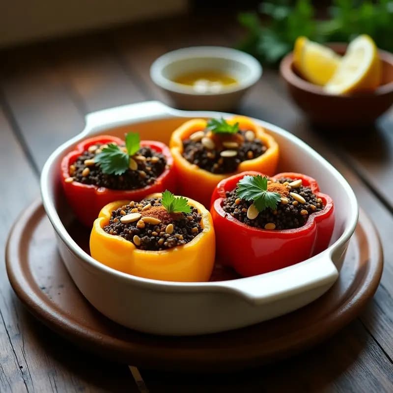 Stuffed Peppers de Quinoa y Pasas: Receta Armena Vegana y Sin Gluten