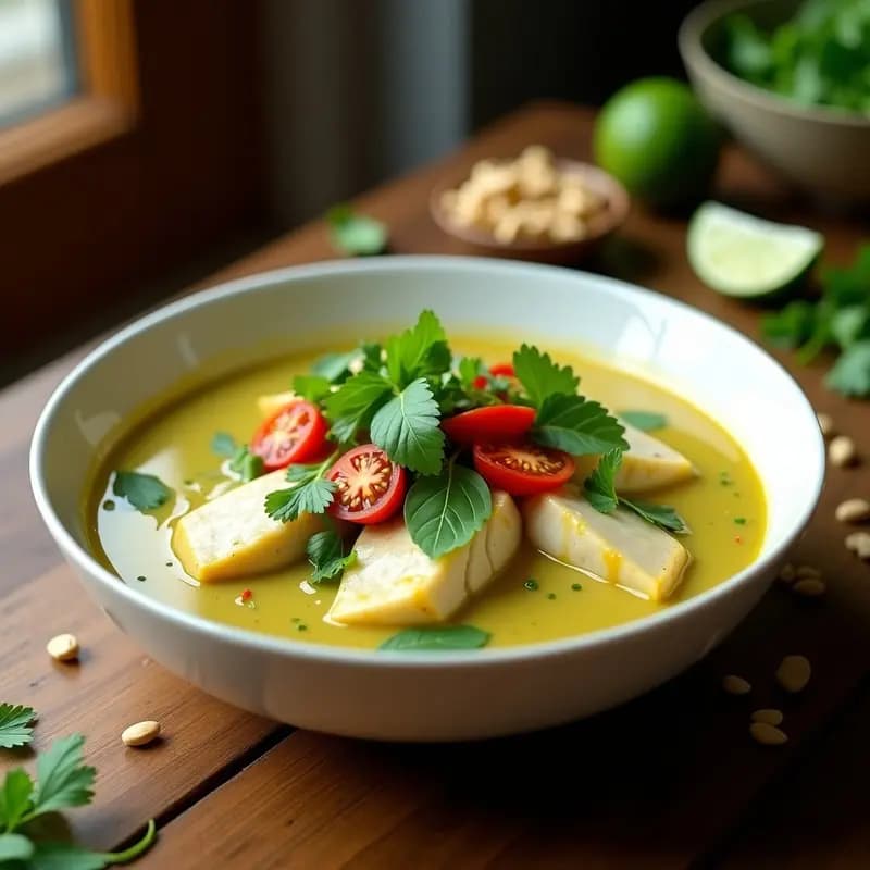 Sukat de Pescado con Curry Verde: Receta Tailandesa Picante y Cremosa en 30 Minutos