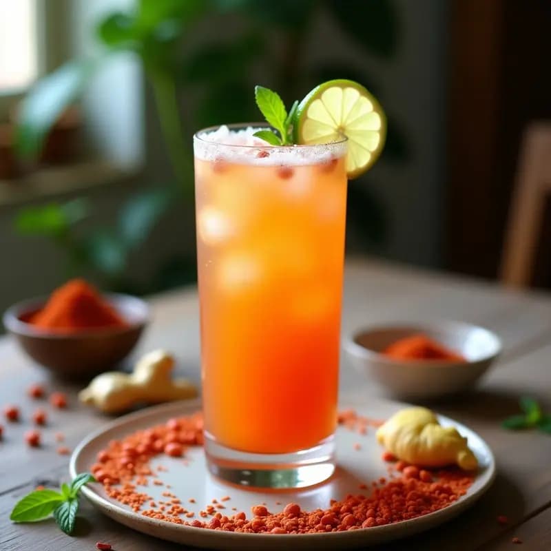 Sumac Limeade con Jengibre y Menta: Bebida Iraní Detox y Energética en 5 Minutos