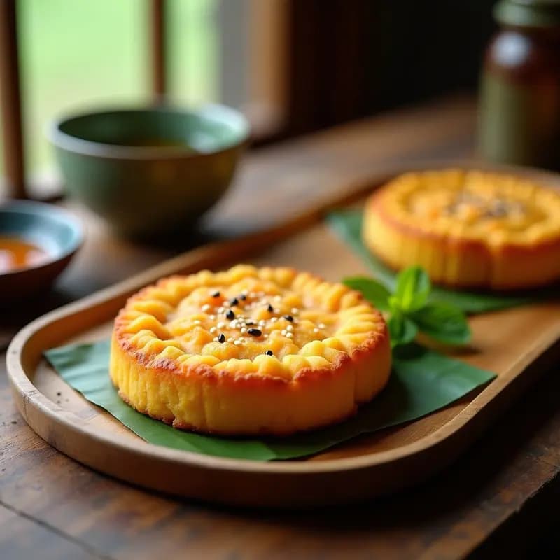 Suncake de Mijo y Calabaza: Desayuno Chino Sin Gluten con Toque Dulce-Salado