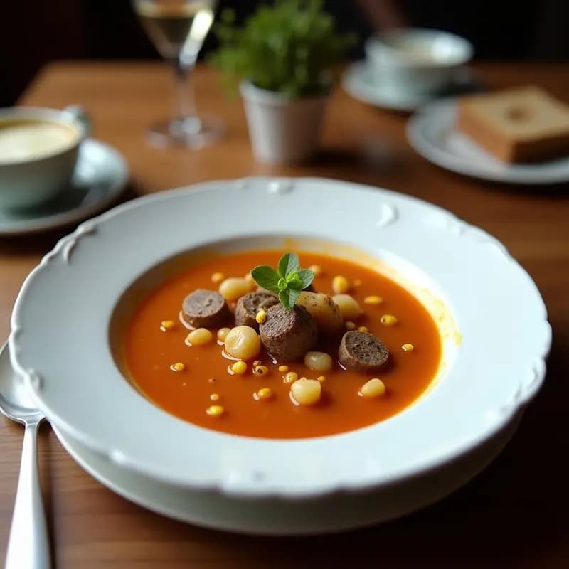 Sup Buntut Indonesio de Rabo de Ternera: Sopa Espesa y Aromática con Especias Locales