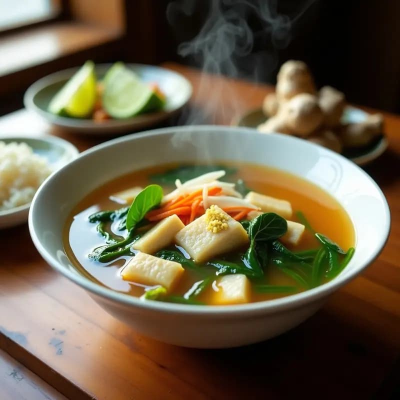 Supang na Isda: Sopa Filipina de Pescado con Jengibre y Verduras en Olla Exprés