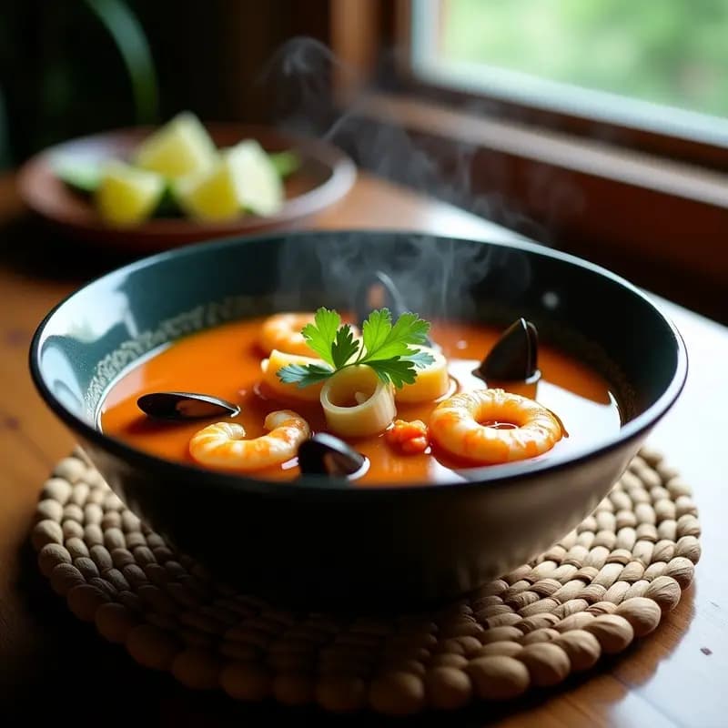 Supang de Taingang Dagat: Sopa Filipina de Mariscos y Calabaza Picante