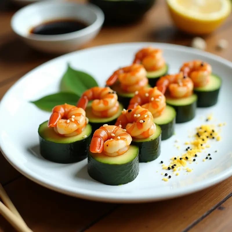Sushi de Aguacate y Langostino al Horno: Receta Japonesa Sin Algodón de Azúcar y Keto