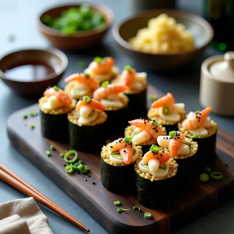 Sushi de Aguacate y Langostino al Miso: Receta Japonesa Keto y Alta en Omega-3