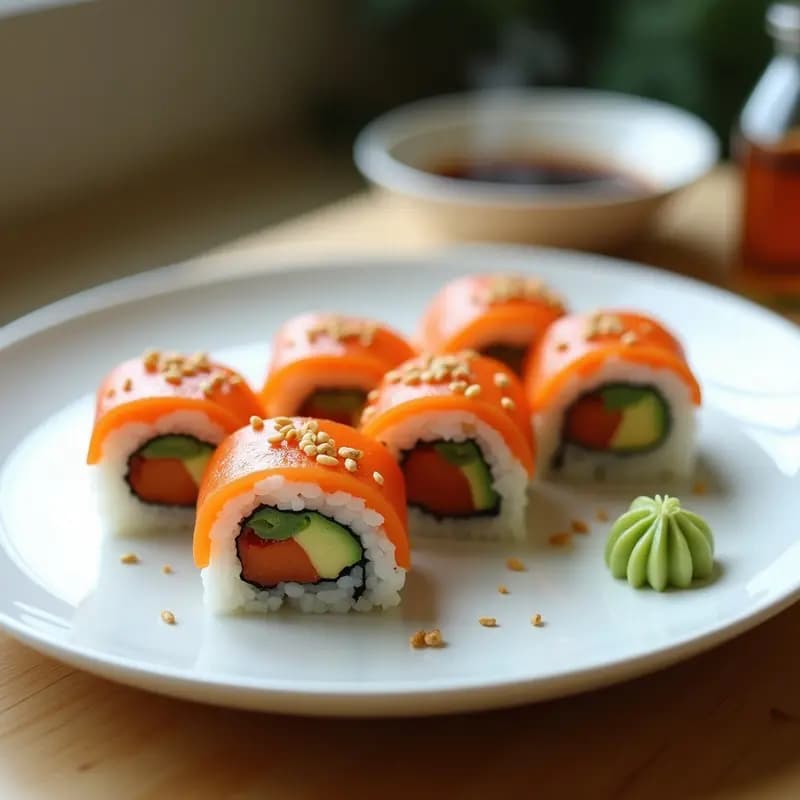 Sushi de Aguacate y Pimiento Asado: Receta Vegana Sin Pescado y Sin Algas en Thermomix
