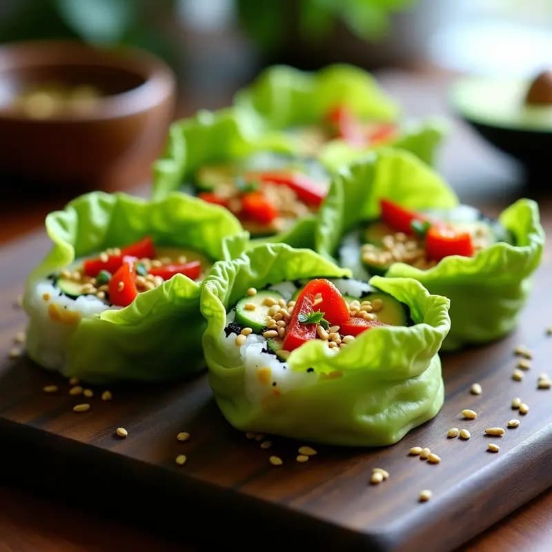 Sushi de Aguacate y Pimiento Asado: Roll Vegano Sin Algas Nori en 10 Minutos