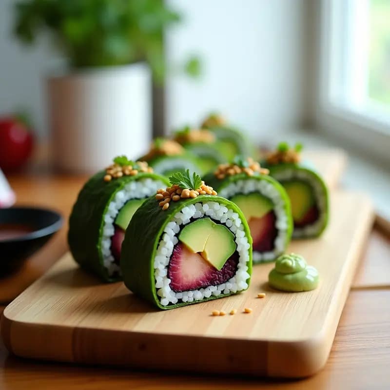 Sushi de Aguacate y Remolacha: Receta Vegana y Keto en Rollos Frescos