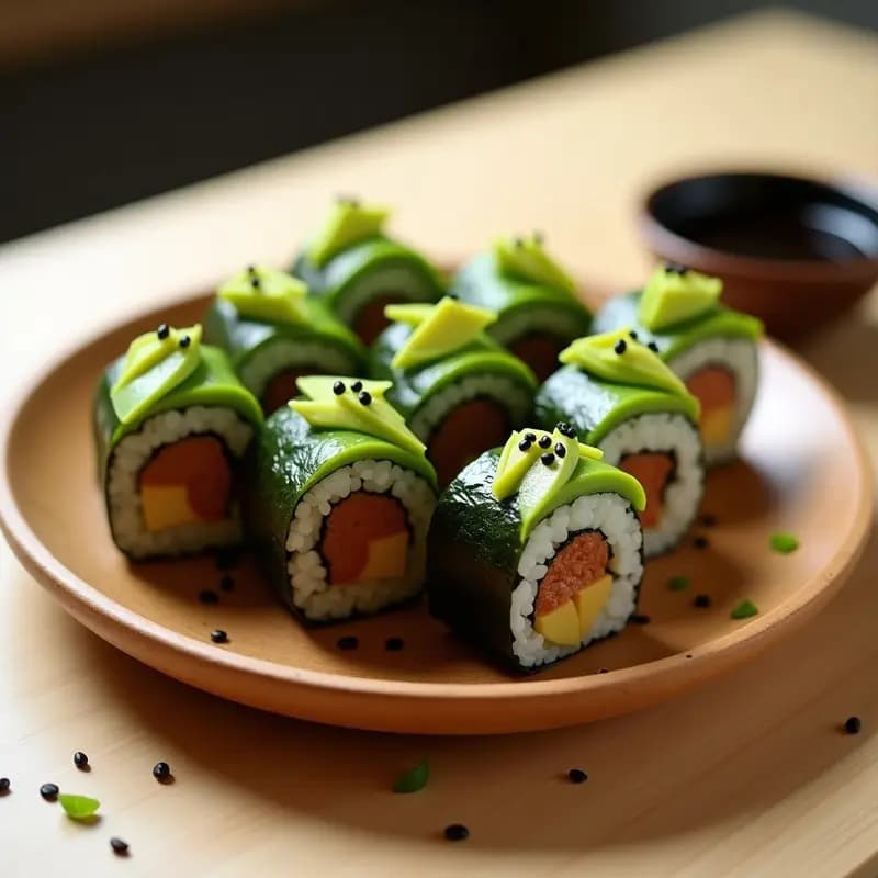 Sushi de Aguacate y Tempeh Marinado: Receta Japonesa Sin Pescado y Alta en Proteína