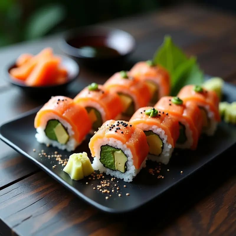 Sushi Bowie de Salmón y Aguacate: Receta Japonesa en Rollos Creativos