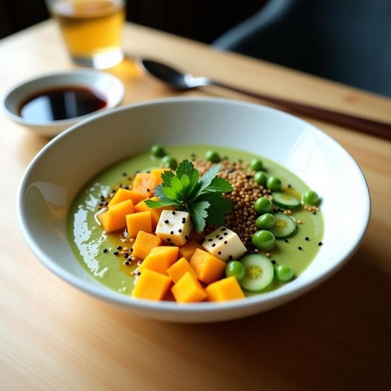 Sushi Bowl de Mango y Edamame: Receta Japonesa en Thermomix Sin Arroz y Alta en Proteína