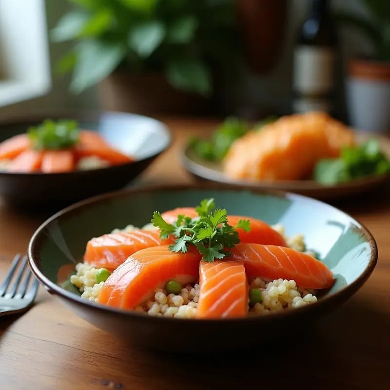 Sushi Bowls de Quinoa y Salmón Ahumado: Receta sin Arroz con Toque Japonés