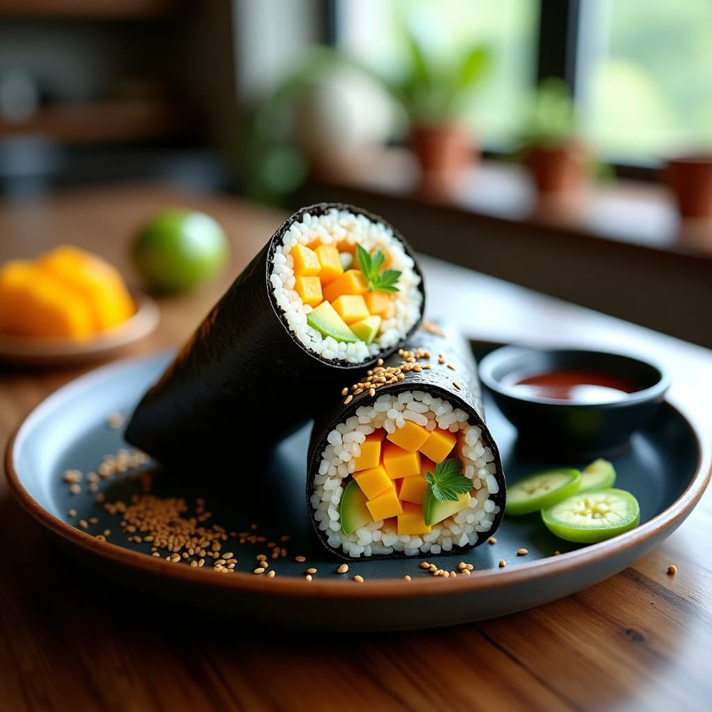 Sushi Burrito de Mango y Aguacate: Receta Fusion Japonesa-Mexicana con Toque Picante