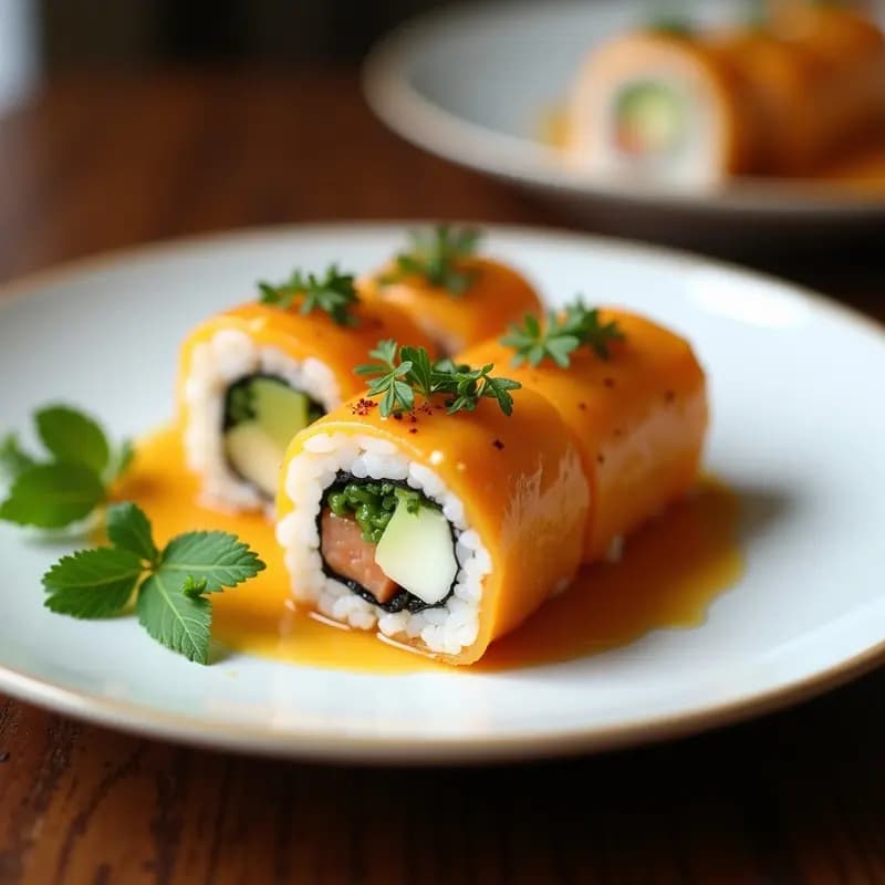 Sushi de Fresa y Queso de Anacardos: Roll Primavera Crudivegano con Toque Dulce