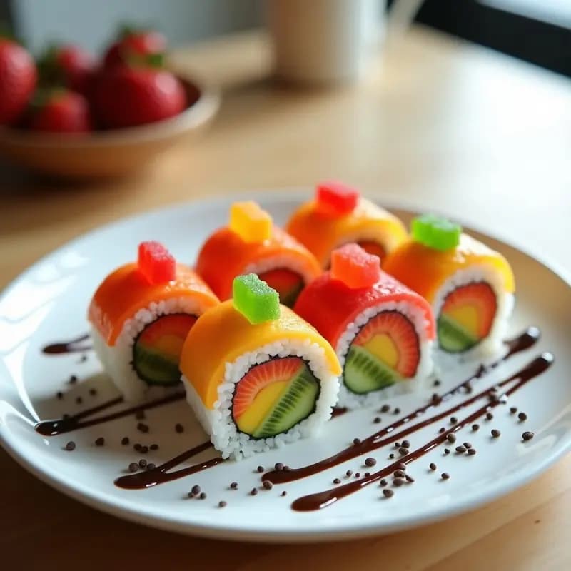 Sushi de Gominolas y Frutas Ácidas: Receta Divertida y Colorida para Niños