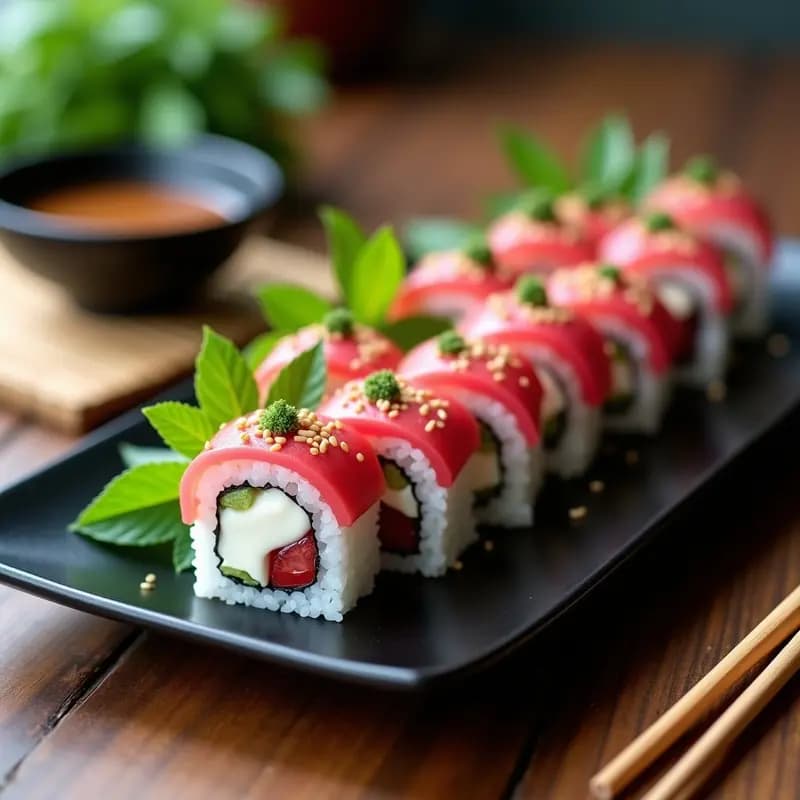 Sushi de Guayaba y Queso Crema: Receta Fusion Japonesa-Brasileña Dulce y Salada