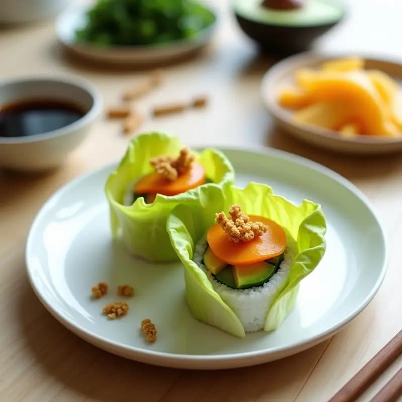Sushi de Mango y Aguacate con Crunch de Wasabi: Receta Fusion Vegana para Principiantes