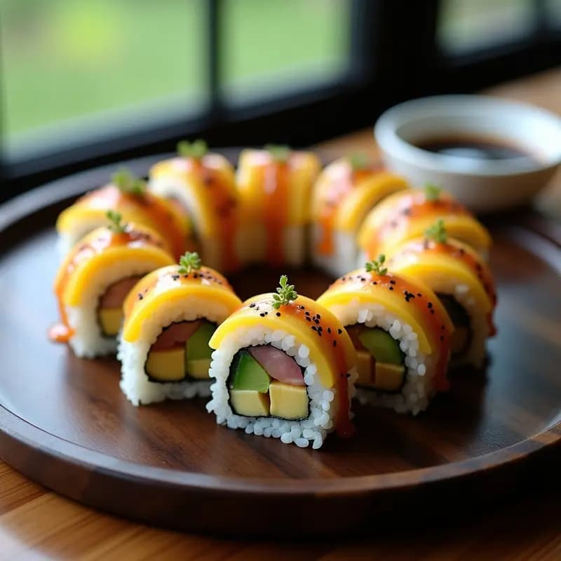 Sushi de Piña y Jamón Serrano: Receta Fusion Hawaiiano-Española con Toque Dulce-Salado