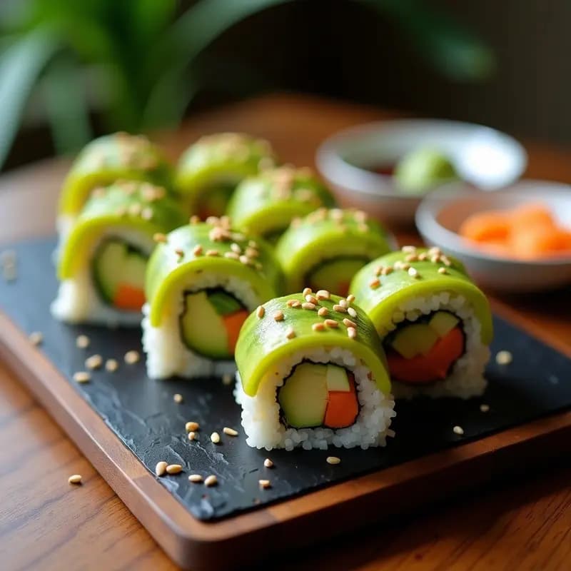 Sushi de Plátano Macho y Aguacate: Receta Fusion Sin Arroz y Sin Gluten en 20 Minutos
