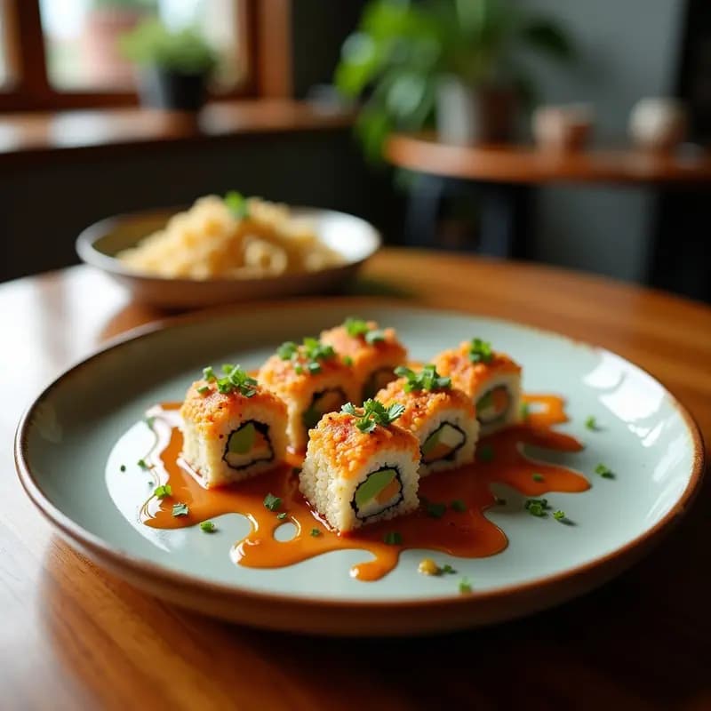 Sushi de Quinoa y Espárragos con Salsa Teriyaki de Dátiles: Receta Japonesa Sin Arroz