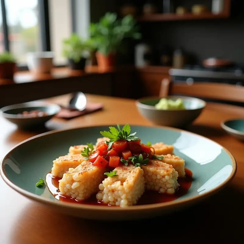 Sushi de Quinoa y Pimiento Asado con Salsa de Miso: Receta Japonesa Sin Arroz en 30 Minutos