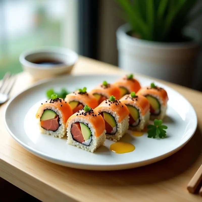 Sushi de Quinoa y Salmón Ahumado: Receta de Fusión Japonesa en 20 Minutos con Alto Valor Proteico