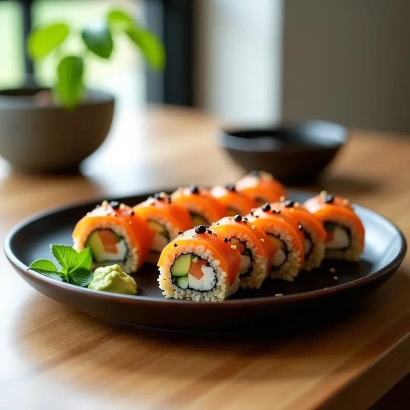 Sushi de Quinoa y Salmón Ahumado: Versión Saludable del Clásico Japonés con Superalimentos