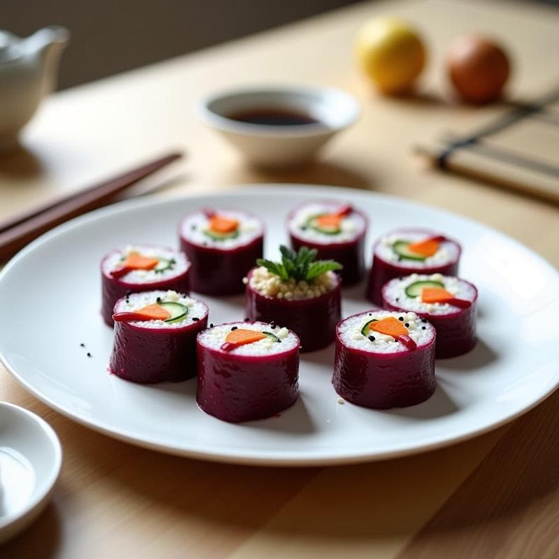 Sushi de Remolacha y Queso de Anacardo: Receta Crudivegana Sin Arroz con Estilo Japonés