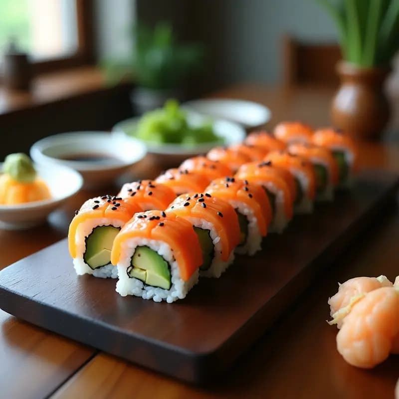 Sushi Roll de Aguacate, Pepino y Surimi de Cangrejo: Receta Japonesa para Principiantes