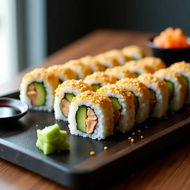 Sushi Roll Californiano con Aguacate y Cangrejo: Receta Japonesa Fácil en Casa
