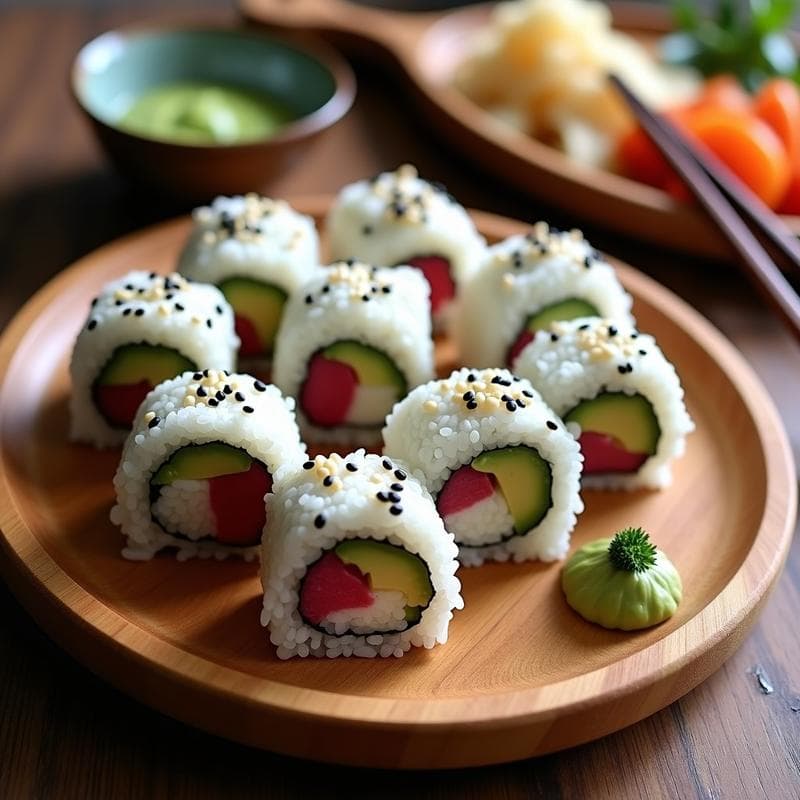 Sushi Roll de Remolacha y Aguacate con Mayonesa de Wasabi: Receta Vegana y Sin Pescado