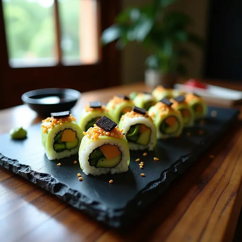Sushi Osusume de Trufa Negra: Receta Japonesa Fusion en Casa con Arroz Vinagrado