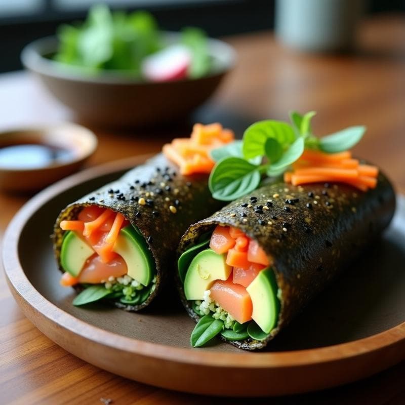 Sushirrito de Aguacate y Salmón Ahumado: Receta Fusion Sin Arroz en 15 Minutos