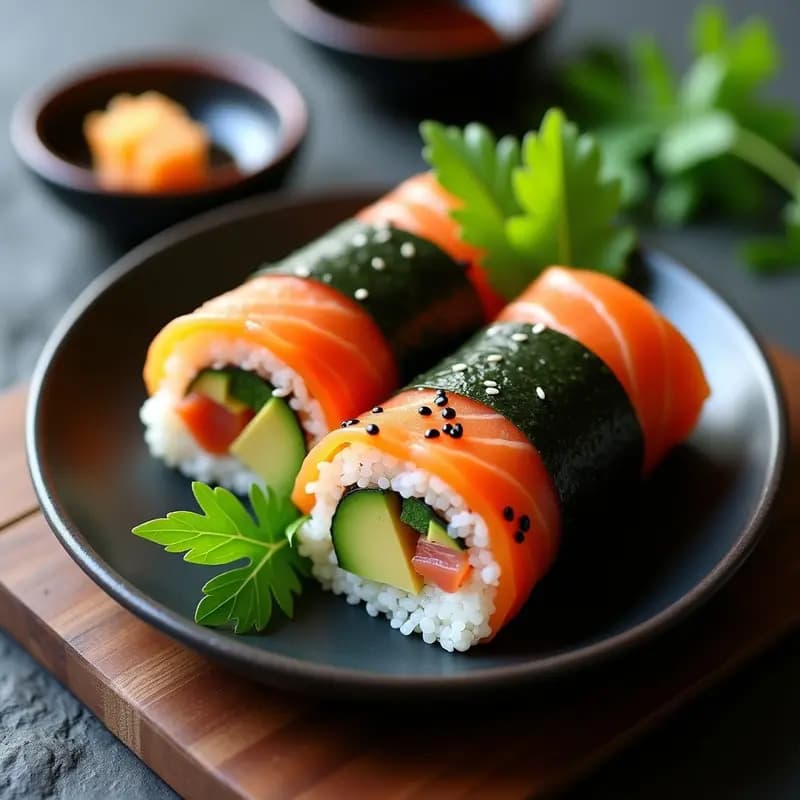 Sushirrito de Aguacate y Salmón: Receta Japonesa-Moderna Portátil
