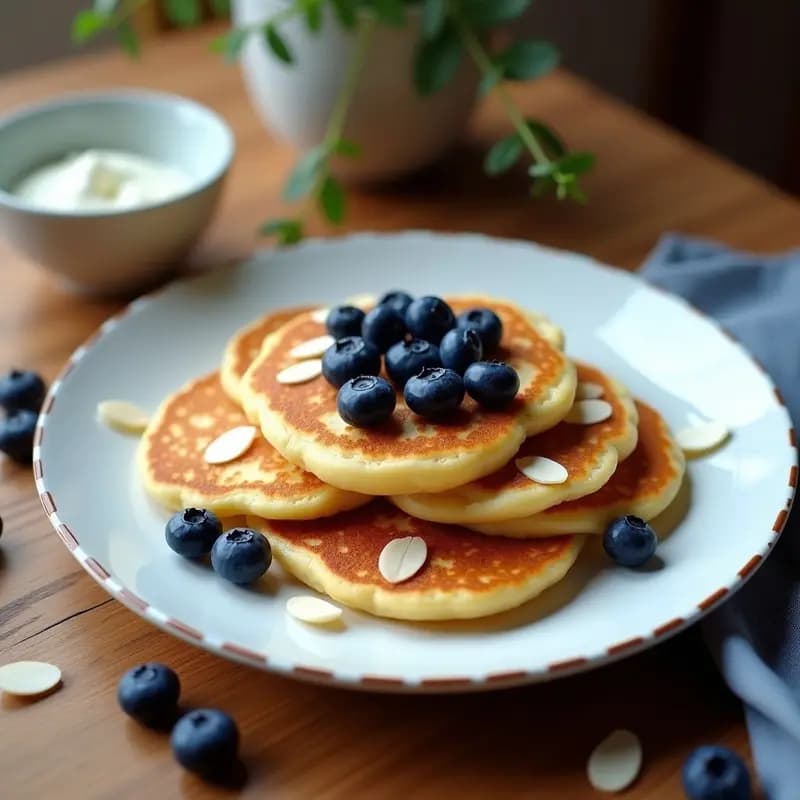 Syrniki de Requesón y Arándanos: Tortitas Rusas Altas en Proteína