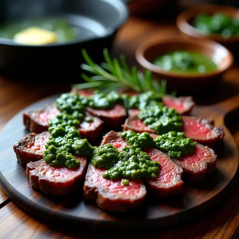 T Bone Steak con Chimichurri Argentino: Receta para Carnívoros en Sartén de Hierro