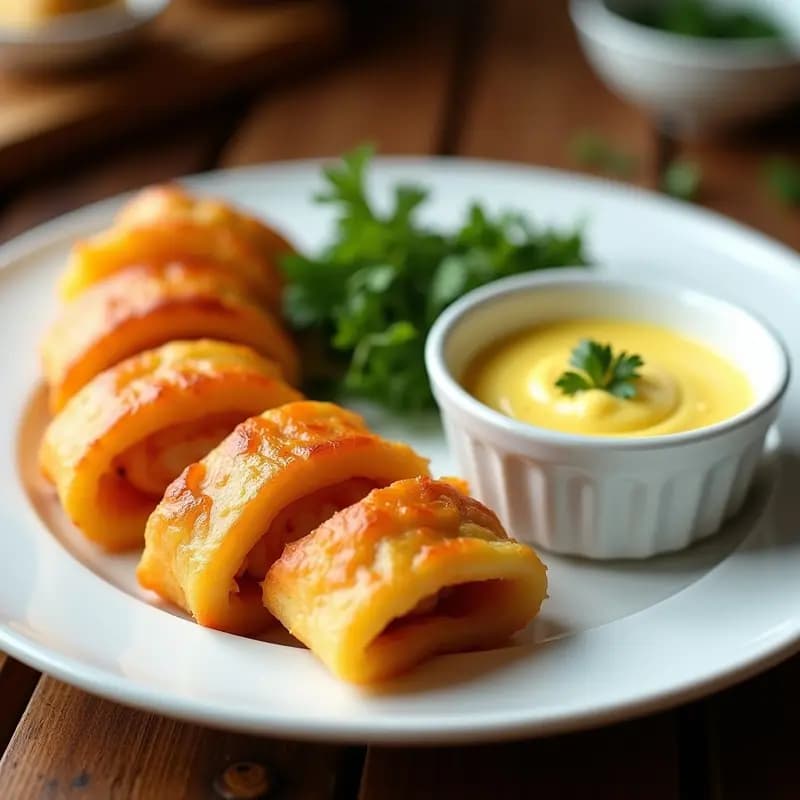 Tortilla de Calamares Rellenos de Gambas: Receta Gourmet con Aioli de Azafrán en 30 Minutos