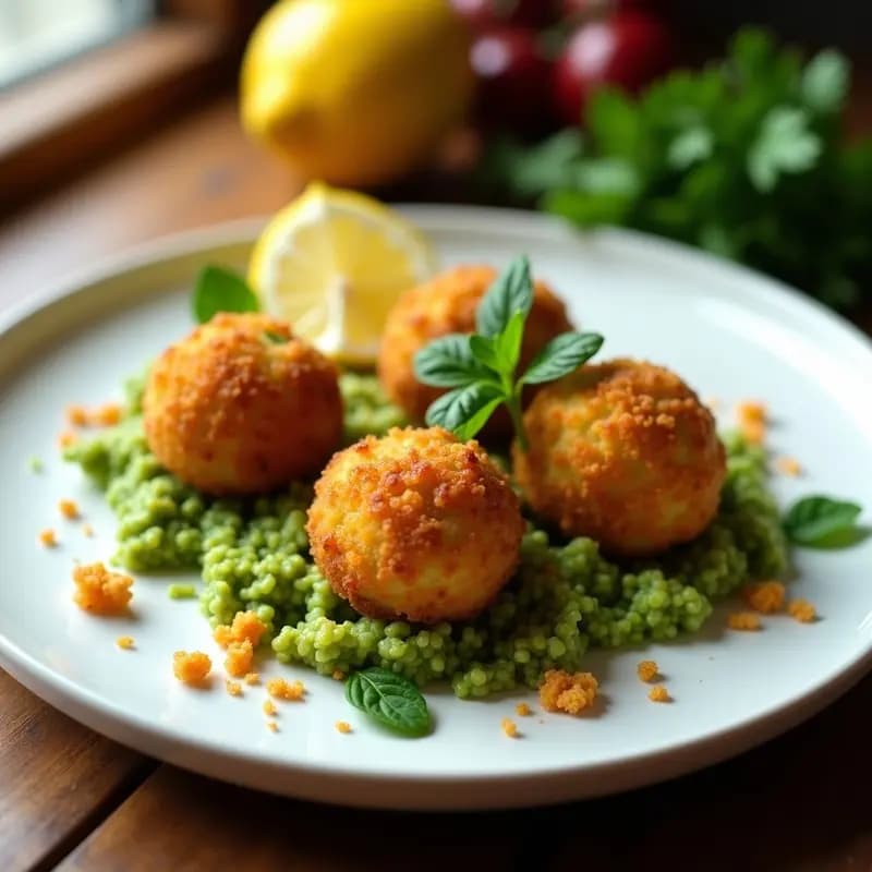 Tabbouleh de Arancini con Hierbas Frescas y Limón: Receta Libanesa en Versión Crocante