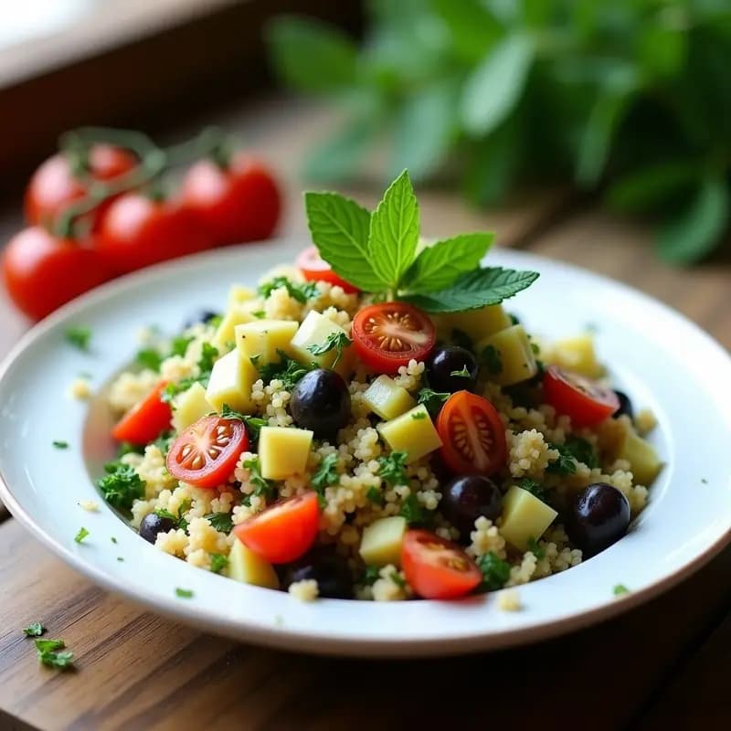 Tabbouleh Sirio de Bulghur y Perejil: Ensalada Fresca Vegana y Sin Cocción