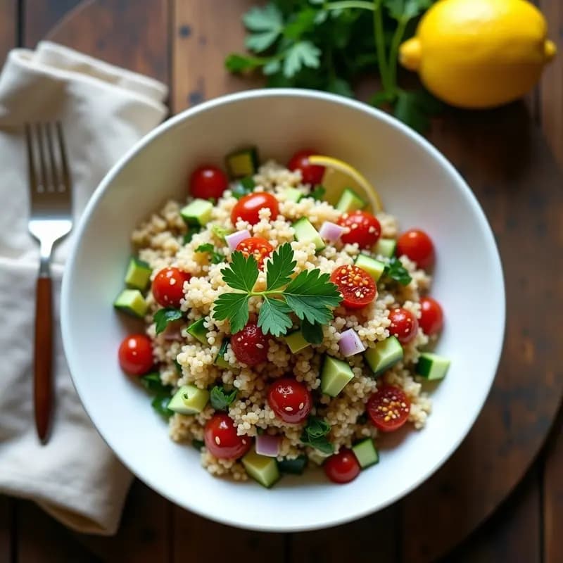 Tabbouleh de Bulghur y Tomate Seco: Receta Libanesa Fresca y Sin Gluten