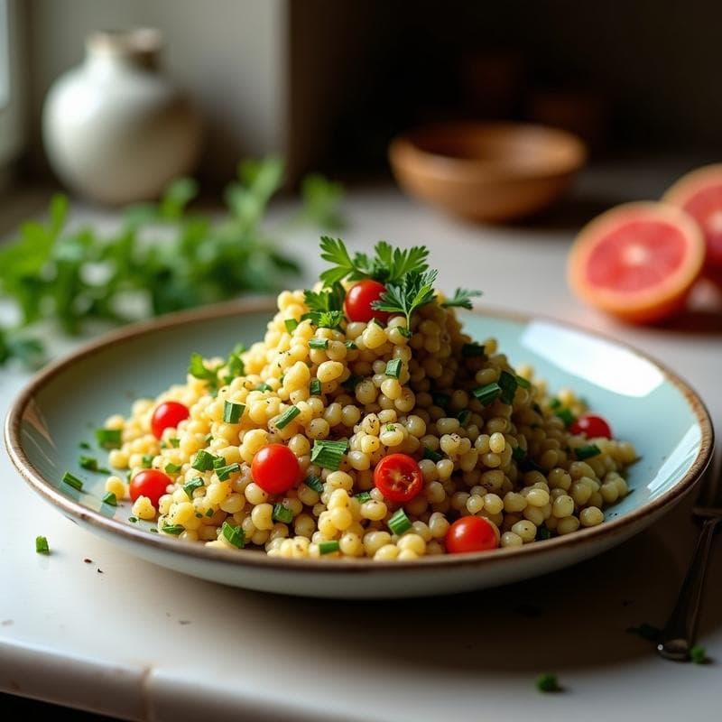 Tabbouleh de Coliflor y Perejil con Granados: Receta Líbano Vegana y Sin Gluten